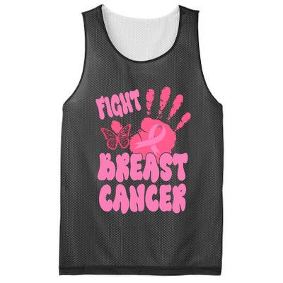Fight Breast Cancer Handprint Ribbon Mesh Reversible Basketball Jersey Tank