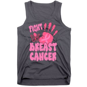 Fight Breast Cancer Handprint Ribbon Tank Top