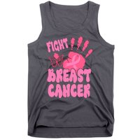 Fight Breast Cancer Handprint Ribbon Tank Top