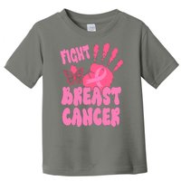 Fight Breast Cancer Handprint Ribbon Toddler T-Shirt