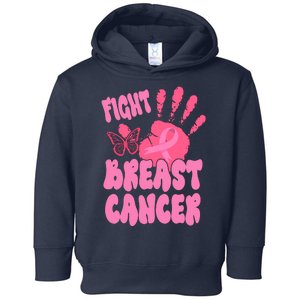 Fight Breast Cancer Handprint Ribbon Toddler Hoodie