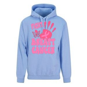 Fight Breast Cancer Handprint Ribbon Unisex Surf Hoodie