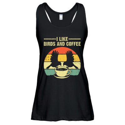 Funny Birds Coffee Design For Men Women Bird Lover Coffee Ladies Essential Flowy Tank