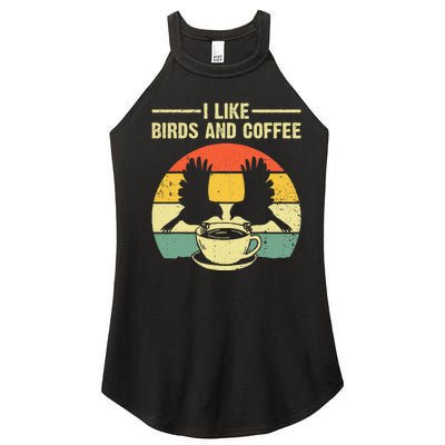 Funny Birds Coffee Design For Men Women Bird Lover Coffee Women’s Perfect Tri Rocker Tank