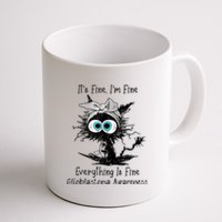 Funny Black Cat Its Fine IM Fine Glioblastoma Awareness Coffee Mug