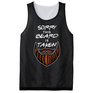 Funny Beard Couple Sorry This Beard Is Taken Mesh Reversible Basketball Jersey Tank