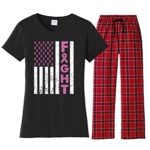 Fight Breast Cancer Breast Cancer Awareness Items Women's Flannel Pajama Set