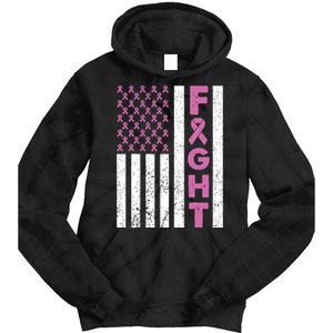 Fight Breast Cancer Breast Cancer Awareness Items Tie Dye Hoodie