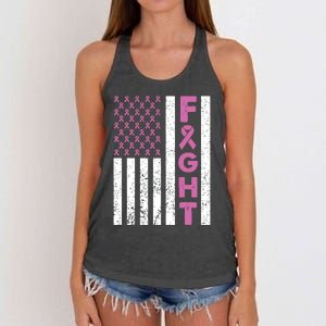 Fight Breast Cancer Breast Cancer Awareness Items Women's Knotted Racerback Tank