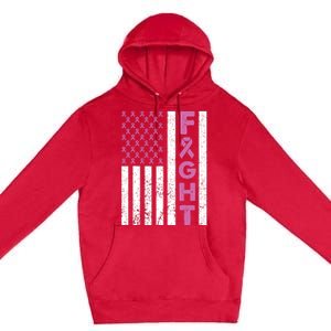 Fight Breast Cancer Breast Cancer Awareness Items Premium Pullover Hoodie