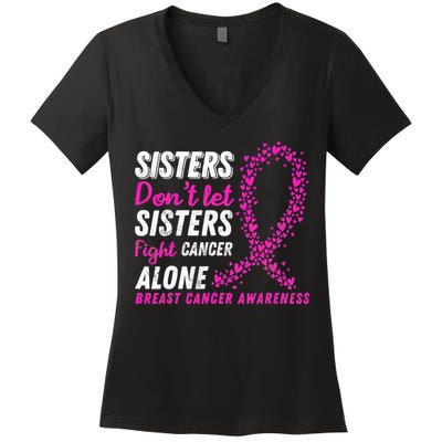 Funny Breast Cancer Awareness Cancer Survivor Women's V-Neck T-Shirt