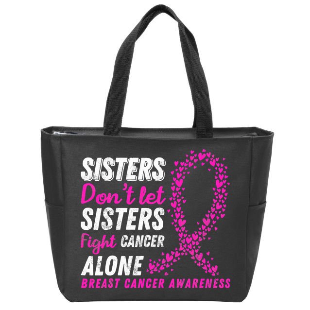 Funny Breast Cancer Awareness Cancer Survivor Zip Tote Bag