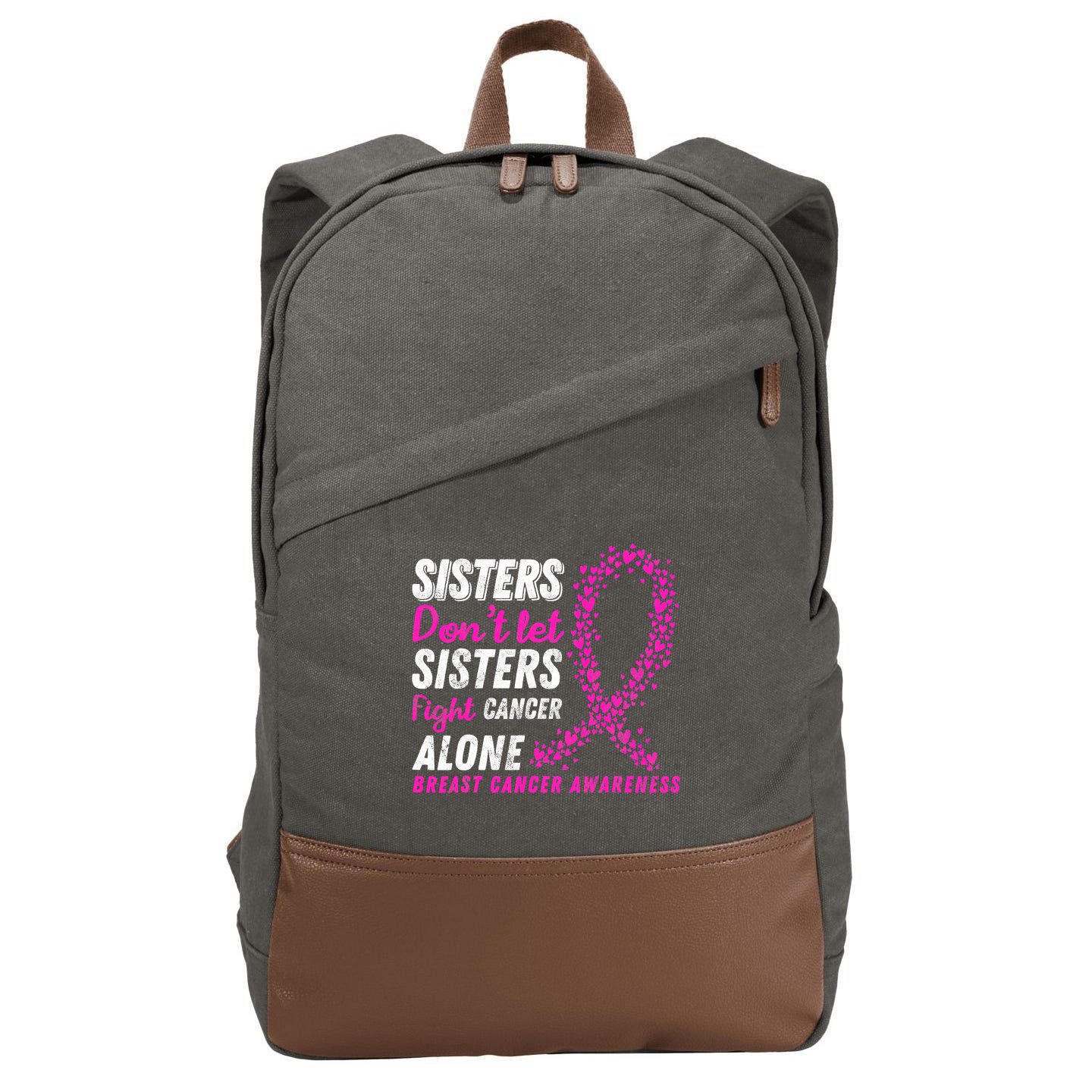 Funny Breast Cancer Awareness Cancer Survivor Cotton Canvas Backpack