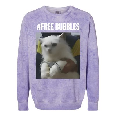 Free Bubbles Cat Colorblast Crewneck Sweatshirt