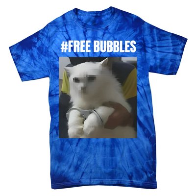 Free Bubbles Cat Tie-Dye T-Shirt