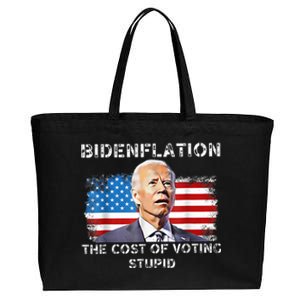 Funny Bidenflation Cost Of Voting Stupid Anti Joe Biden Cotton Canvas Jumbo Tote