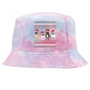 French Bulldog Christmas Ugly Frenchie Mom Xmas Gift Tie-Dyed Bucket Hat