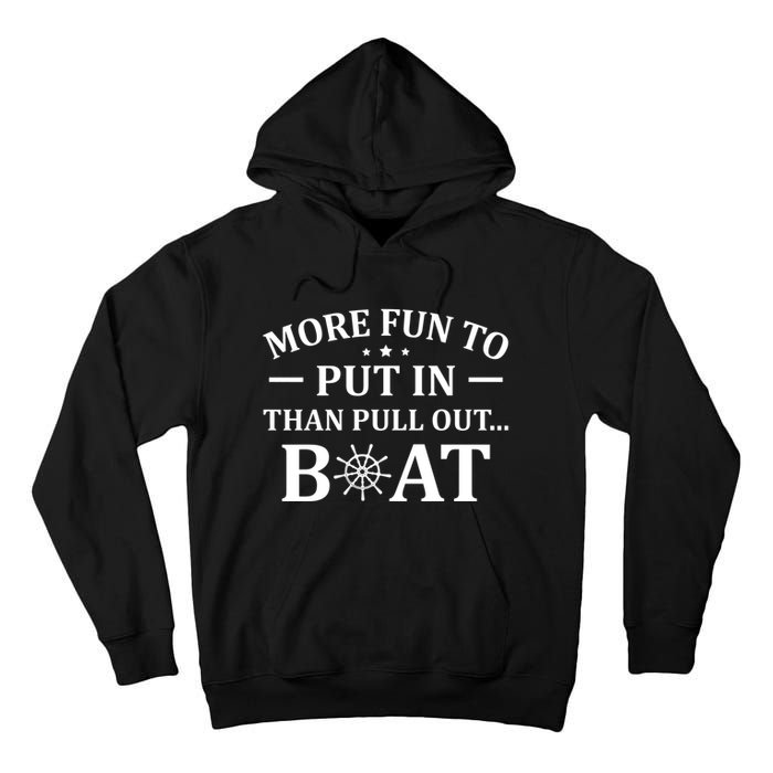 Funny Boat Captain Docking On Boating Outfit Boat Lover Tall Hoodie