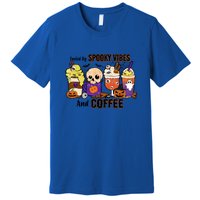 Fueled By Coffee & Spooky Vibes Coffee Lover Halloween Gift Premium T-Shirt