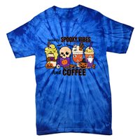 Fueled By Coffee & Spooky Vibes Coffee Lover Halloween Gift Tie-Dye T-Shirt