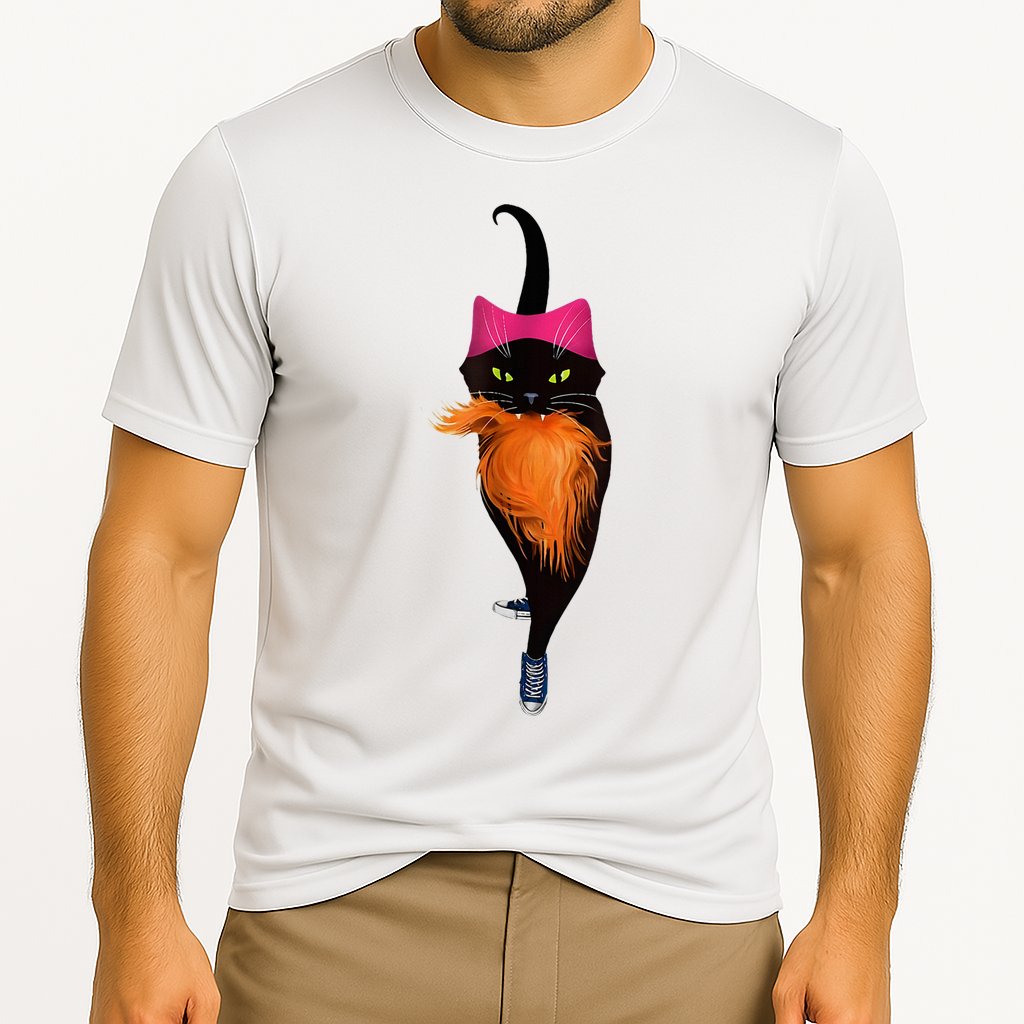 Funny Black Cat Lady With Chucks Trump Hair Vote Kamala 2024 Cooling Performance Crew T-Shirt