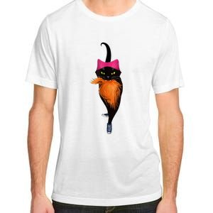 Funny Black Cat Lady With Chucks Trump Hair Vote Kamala 2024 Adult ChromaSoft Performance T-Shirt