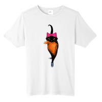 Funny Black Cat Lady With Chucks Trump Hair Vote Kamala 2024 Tall Fusion ChromaSoft Performance T-Shirt