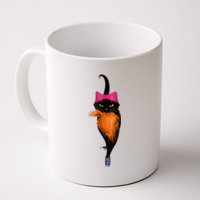 Funny Black Cat Lady With Chucks Trump Hair Vote Kamala 2024 Coffee Mug