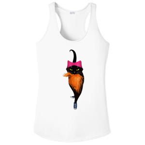 Funny Black Cat Lady With Chucks Trump Hair Vote Kamala 2024 Ladies PosiCharge Competitor Racerback Tank