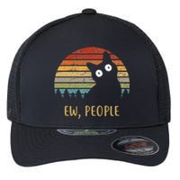 Funny Black Cat Shirt Ew, People Cat Flexfit Unipanel Trucker Cap