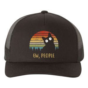 Funny Black Cat Shirt Ew, People Cat Yupoong Adult 5-Panel Trucker Hat