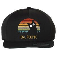 Funny Black Cat Shirt Ew, People Cat Wool Snapback Cap