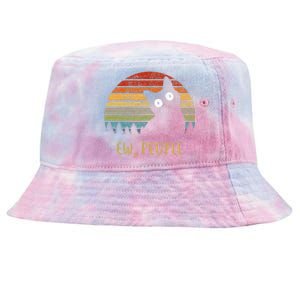 Funny Black Cat Shirt Ew, People Cat Tie-Dyed Bucket Hat