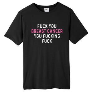 Fuck Breast Cancer Funny Breast Cancer Awareness Tall Fusion ChromaSoft Performance T-Shirt