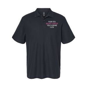 Fuck Breast Cancer Funny Breast Cancer Awareness Softstyle Adult Sport Polo