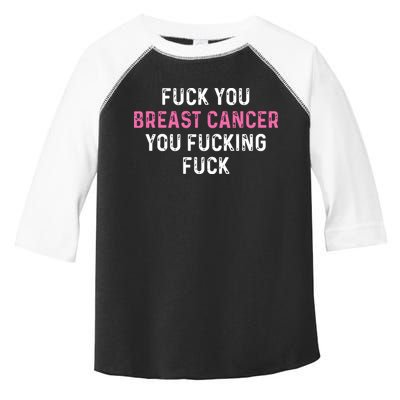 Fuck Breast Cancer Funny Breast Cancer Awareness Toddler Fine Jersey T-Shirt