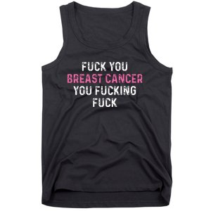 Fuck Breast Cancer Funny Breast Cancer Awareness Tank Top