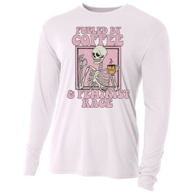 Fueled By Coffee And Feminist Rage Cooling Performance Long Sleeve Crew