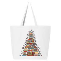 Festive Bookworm Christmas Tree Decoration for Library Lovers 25L Jumbo Tote