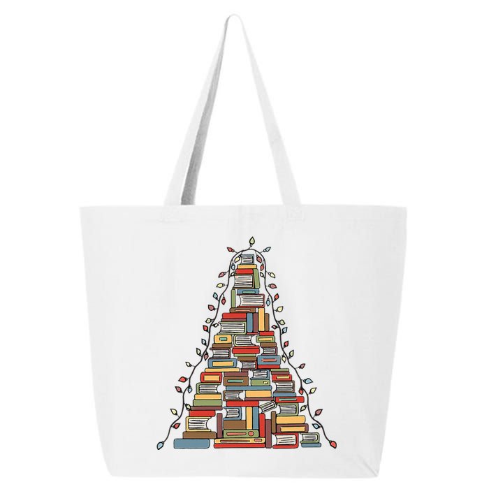 Festive Bookworm Christmas Tree Decoration for Library Lovers 25L Jumbo Tote