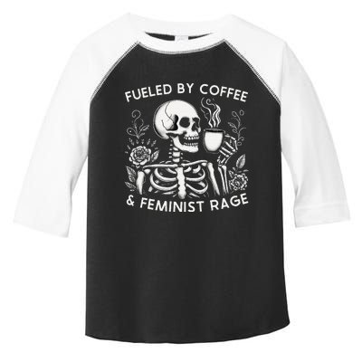 Fueled By Coffee & Feminist Rage Feminism Coffee Lovers Toddler Fine Jersey T-Shirt