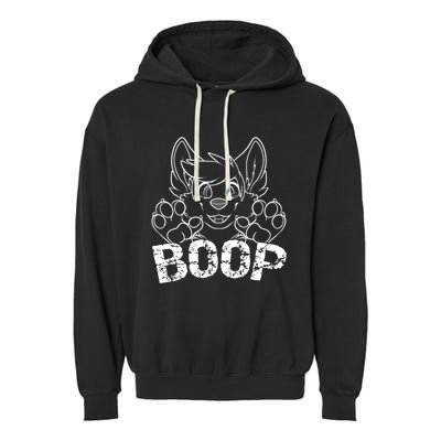 Fursuit BOOP Cute Puppy Dog Furry Fandom Saying Garment-Dyed Fleece Hoodie