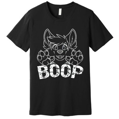 Fursuit BOOP Cute Puppy Dog Furry Fandom Saying Premium T-Shirt