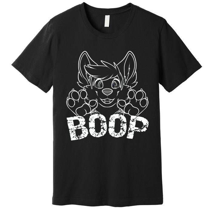 Fursuit BOOP Cute Puppy Dog Furry Fandom Saying Premium T-Shirt