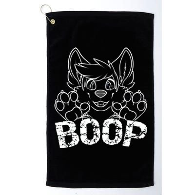 Fursuit BOOP Cute Puppy Dog Furry Fandom Saying Platinum Collection Golf Towel