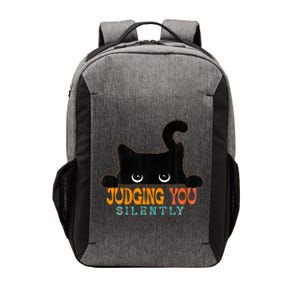 Funny Black Cat Judging You Silently Sarcastic Cat Vector Backpack