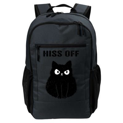 Funny Black Cat Hiss Off Meow Cat Daily Commute Backpack