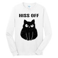 Funny Black Cat Hiss Off Meow Cat Tall Long Sleeve T-Shirt