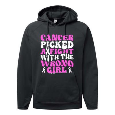 Funny Breast Cancer Pink Ribbon Awareness Design Performance Fleece Hoodie