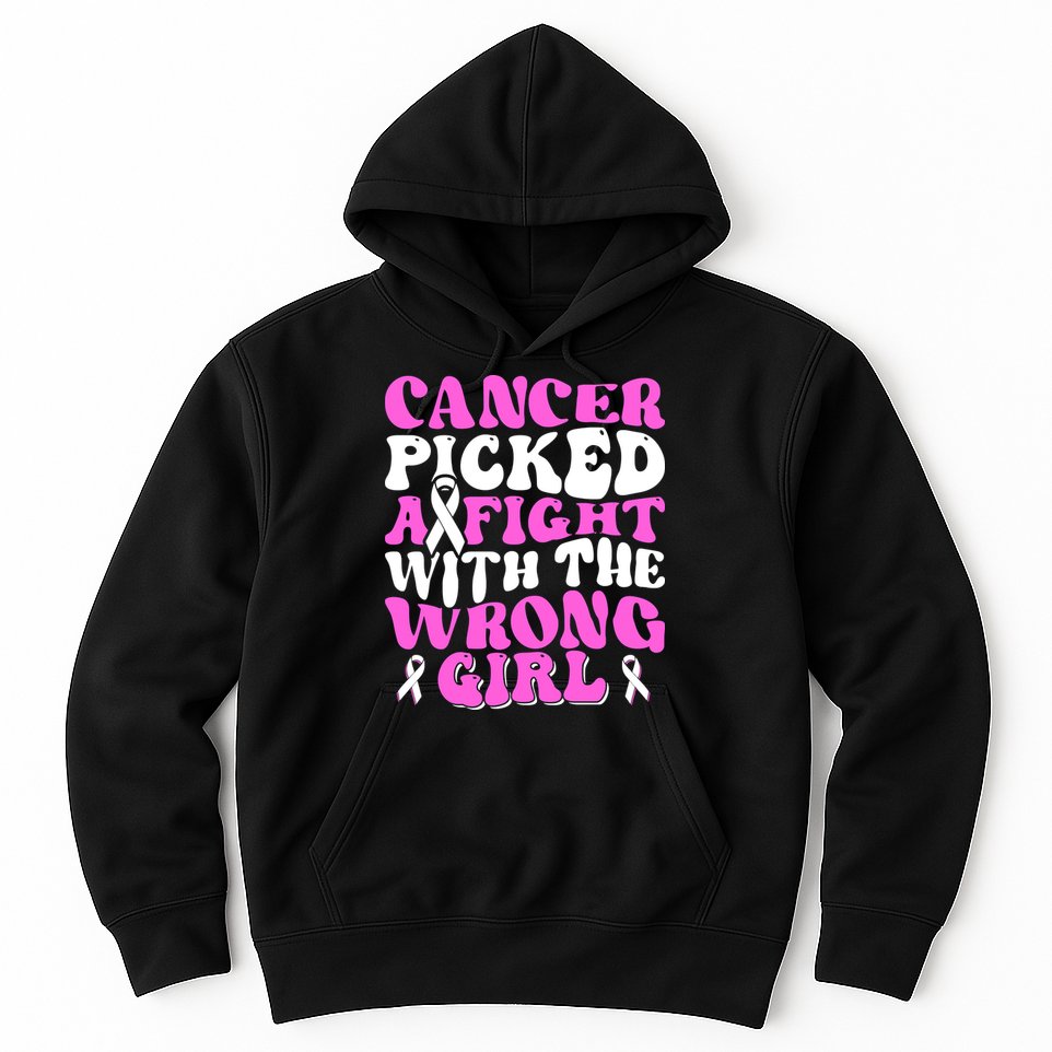 Funny Breast Cancer Pink Ribbon Awareness Design Hoodie